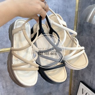 Giày sandal quai dây ống đế 2 lớp cao 3 phân
