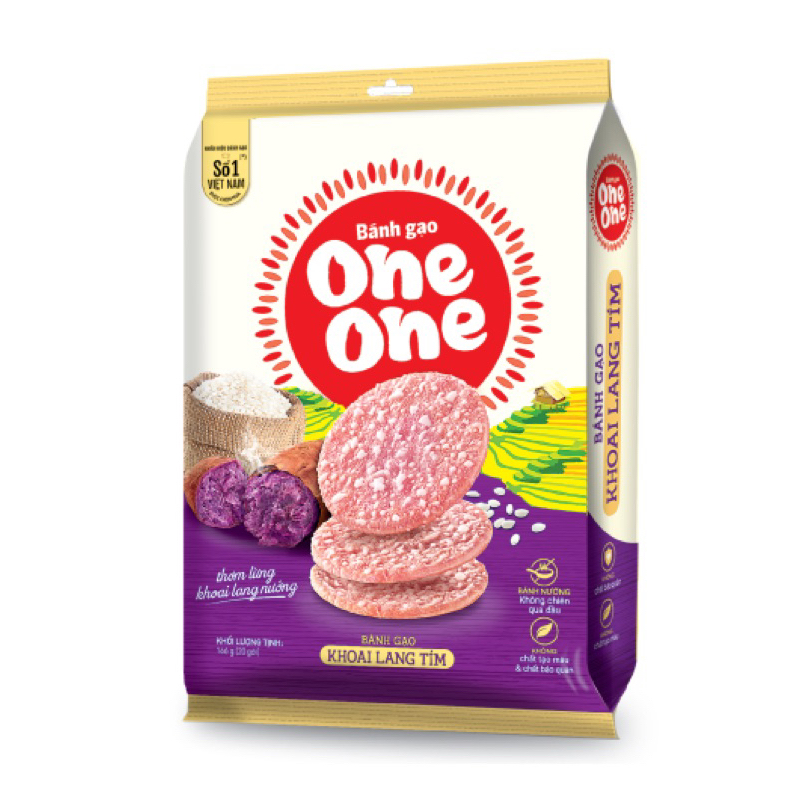 Bánh Gạo Khoai Lang Tím One One (Vị mới 2024)