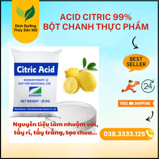 Axit chanh, axit citric, bột chanh, bột chua, dùng để tẩy rửa, dùng trong thực phẩm tạo độ chua, điều chỉnh pH