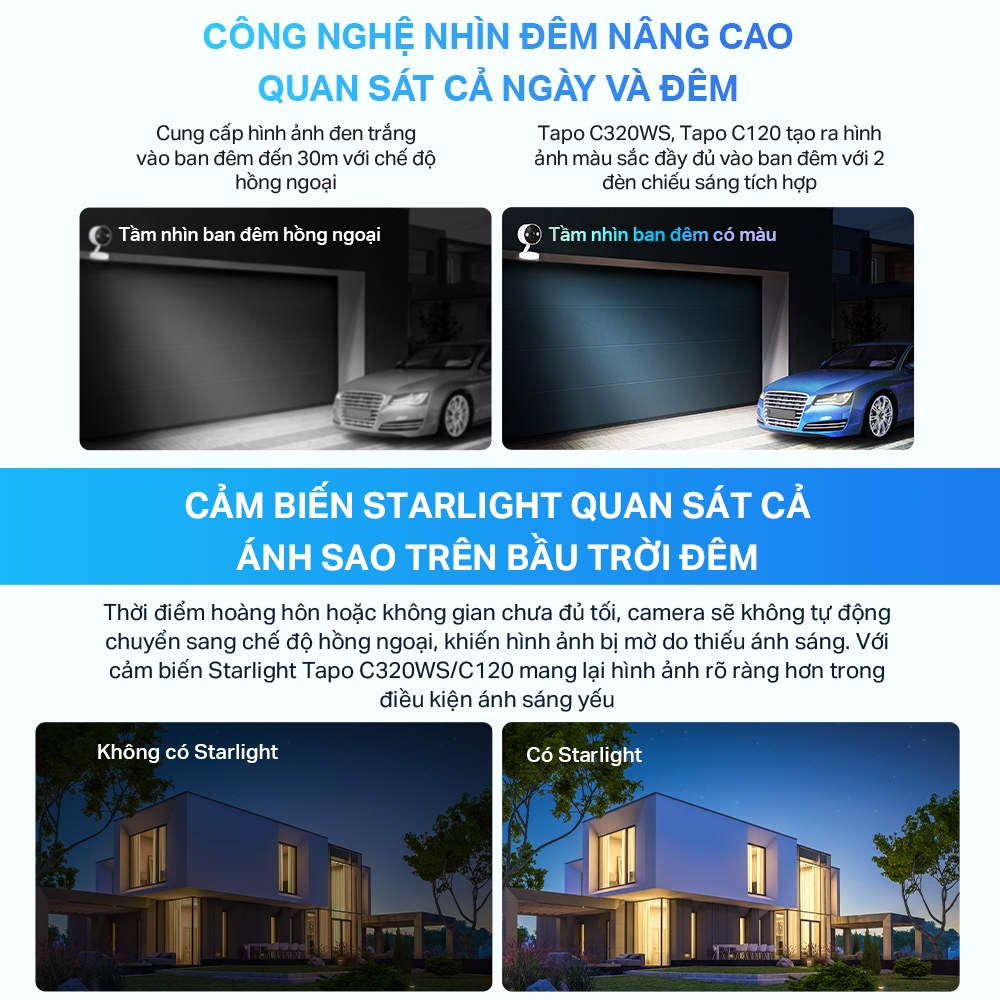 [Độ Phân Giải 2K, Nhìn Đêm, Chống Nước] - TP-Link Tapo C310 / C320WS / C120 | Có App Điều Khiển | 6.000+ Lượt Bán | BigBuy360 - bigbuy360.vn