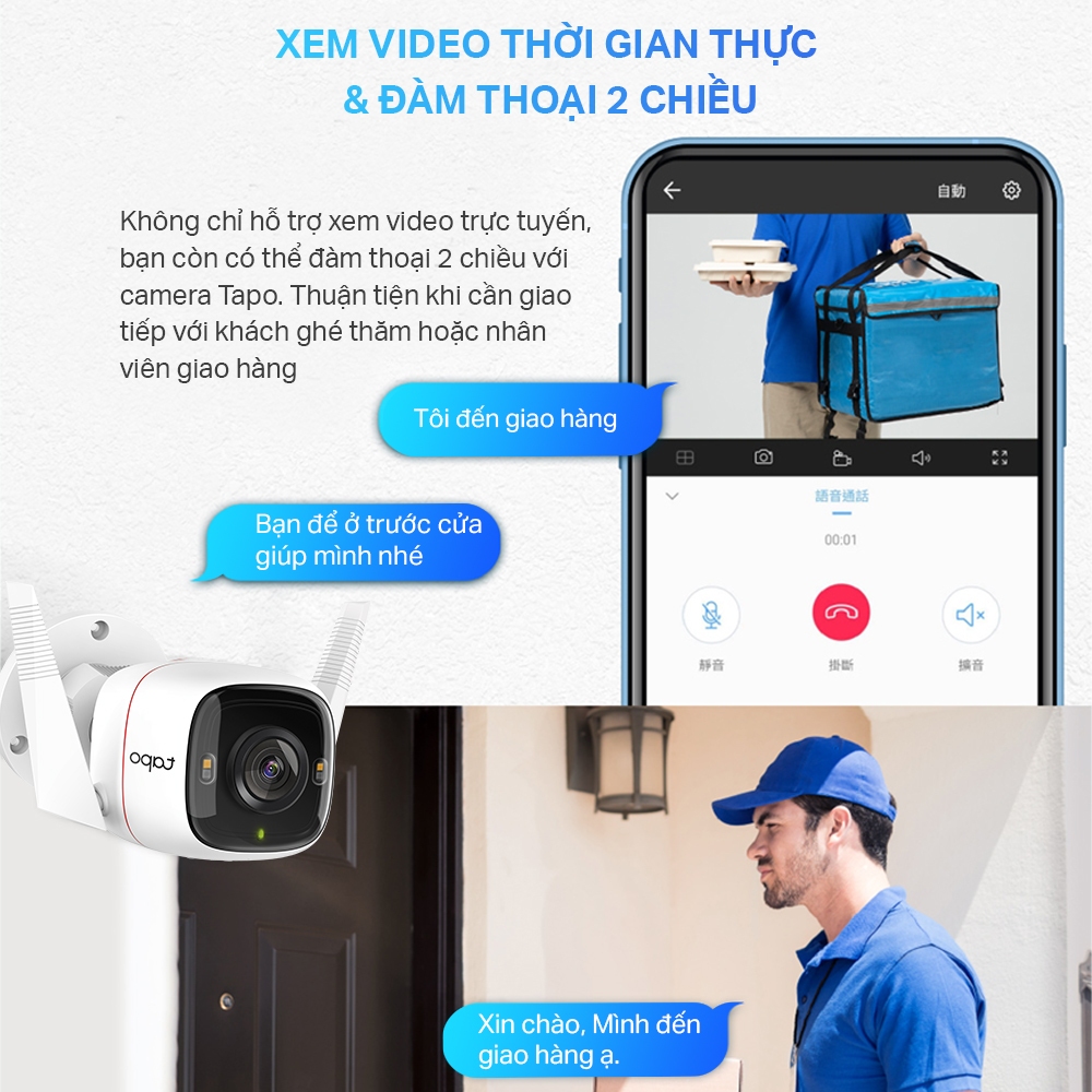 [Độ Phân Giải 2K, Nhìn Đêm, Chống Nước] - TP-Link Tapo C310 / C320WS / C120 | Có App Điều Khiển | 6.000+ Lượt Bán | BigBuy360 - bigbuy360.vn