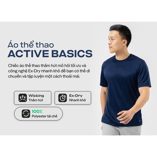 Áo Thun Thể Thao Active Basics nhanh khô thoáng mát Coolmate