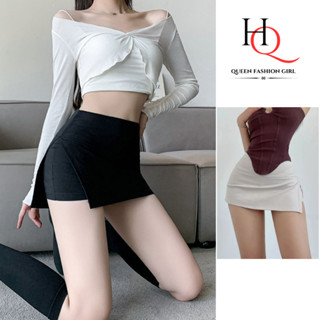  Chân Váy Ngắn Chữ A Xẻ Tà Đẹp Chân Váy Mini Xẻ Hông Chất Umi Co Dãn Không Nhăn Cao Cấp Dễ Phối Đồ -8380HQ 