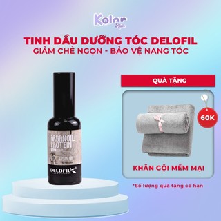  Tinh dầu dưỡng tóc collagen keratin phục hồi sâu tóc hư tổn Delofil Argan Oil 50ml Kolor Hair