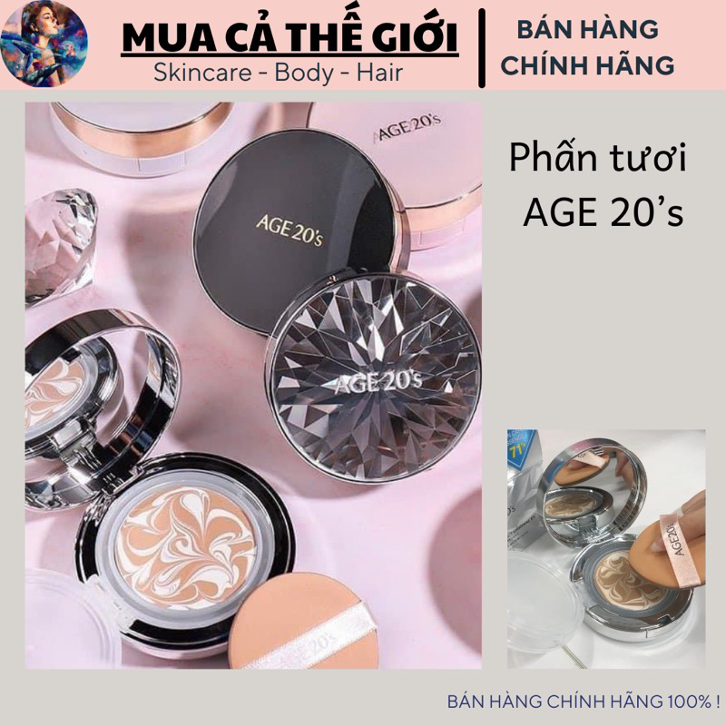 Phấn nước AGE 20’s Essence Cover Pact Original SPF50+ PA+++