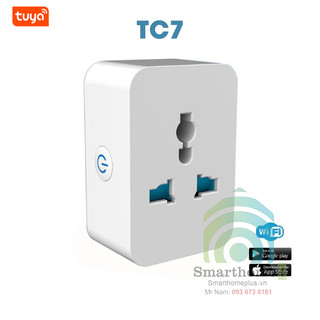Ổ Cắm Wifi Tuya Công Suất Lớn 15A Có Đo Công Suất Tiêu Thụ Điện TC7
