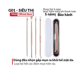 Bộ 4 cây nặn mụn 4 cây 8 đầu đa năng tiện dụng