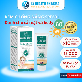 Kem chống nắng nâng tông Elastin White SPF 60+ - tuýp 100g 