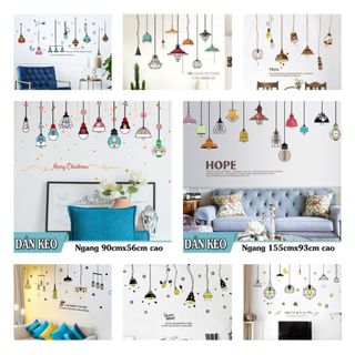 Decal trang trí tường - Bóng Đèn hiện đại kiểu mới
