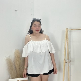 Áo Sơ Mi Bánh Bèo Bigsize Trễ Vai Dễ Thương Họa Tiết Hoa Nhí Thời Trang Basic Dễ Phối BET VAI