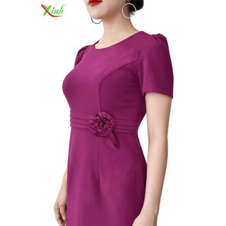 Đầm suông a kết hoa sang trọng gọn dáng dl633-dl833