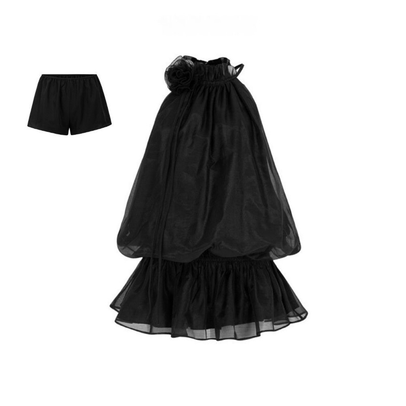 Yếm váy tơ đính nơ (tặng kèm quần) V125 /Shyncloset | BigBuy360 - bigbuy360.vn