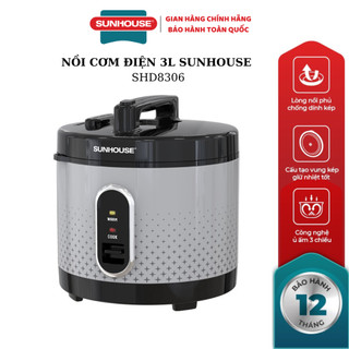  NỒI CƠM ĐIỆN 3L SUNHOUSE SHD8306 - Bảo hành chính hãng 12 tháng 