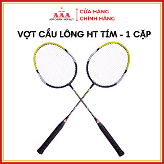 Vợt cầu lông HT Tím cặp + TẶNG TÚI ĐỰNG VỢT - 100% Thép Mạ Crom, Sơn Tím Cực Đẹp, Lưới 9kg, 68 x 22 cm – Giá tốt