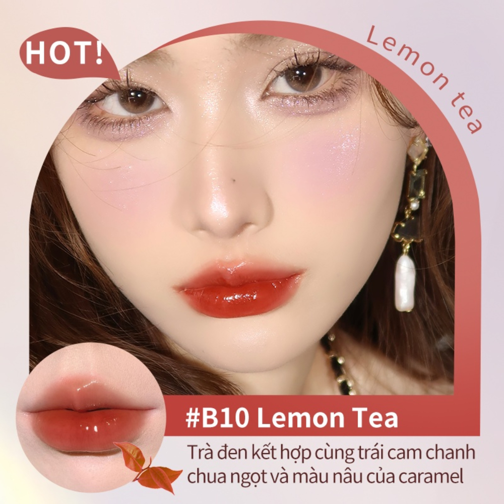 Son tint Judydoll Ice Tea Mirror mật ong thạch thủy tinh