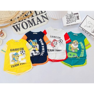    RiO Kids   Bộ cộc tay thun lạnh thể thao in hình Đội Chó Cứu Hộ cho bé trai bé gái- Bộ thể thao Mingy Baby cho bé 
