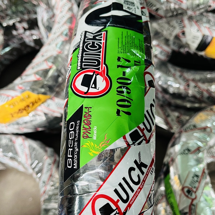 (GR390 70/90-17 TL) Vỏ Quick Thái chính hãng mã GR390 size 70/90-17 TL cho xe số Wave RS, Jupiter,..