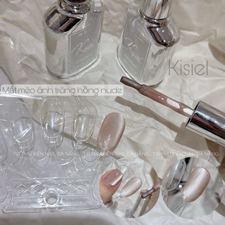 Sơn màu mắt mèo thạch hồng ánh trăng-thương hiệu KISIEL-18ml-tib nail