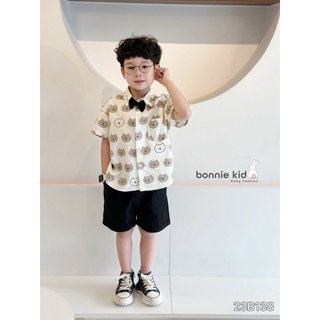 Set sơ mi thô hàn họa tiết cho bé trai (9-27kg)