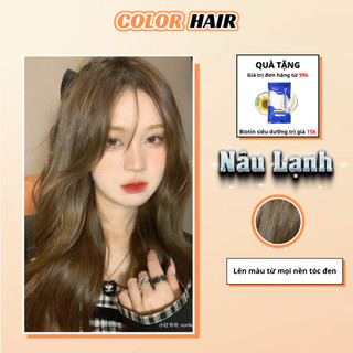 Nhuộm tóc Nâu Lạnh bảo vệ không gây khô sơ tóc sau nhuộm, thuốc nhuộm tóc Nâu Lạnh, thuốc nhuộm tóc nâu, nhuộm tóc nâu