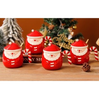 Cốc Noel kèm nắp xinh và thìa nhỏ