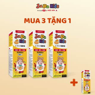 Combo 3 Tặng 1  Siro Japa Kids ăn ngon cho bé thể tích 100 ml nhập khẩu