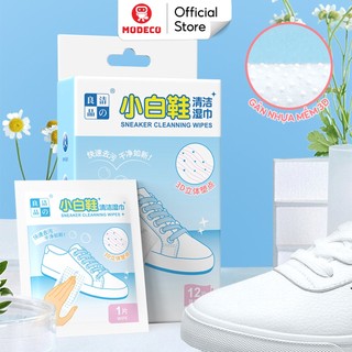 Khăn Lau Vệ Sinh Giày Siêu Sạch Modeco, Giấy Ướt Lau Giày Sneaker - Mẫu Mới Cao Cấp Với Các Gân Nhựa Nổi 3d Độc Quyền