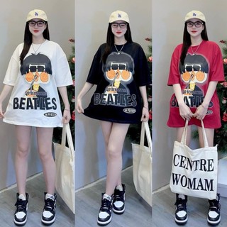 Áo phông Beatles chất cotton su form rộng tay lỡ
