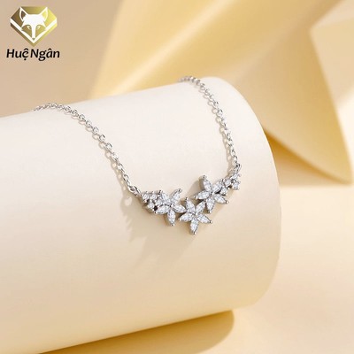 Dây chuyền bạc Ý 925 Huệ Ngân - Bông hoa xinh đẹp PP1975