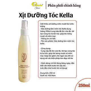 Xịt dưỡng làm mềm tóc Kella trắng - 250ml
