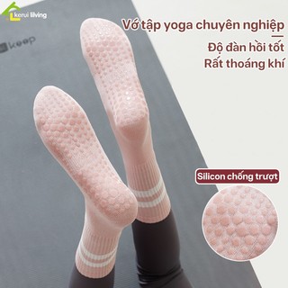 Vớ nữ, tất nữ, tất tập Yoga, vớ tập Gym PIKUP chống trơn chống trượt nhiều màu cổ lửng thoáng khí