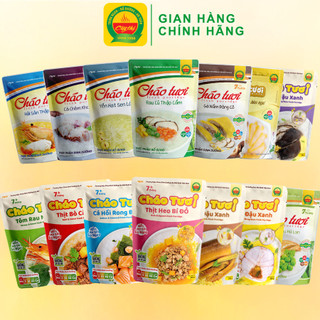 14 Vị Cháo Tươi Cây Thị - Bào ngư, Yến, Gà ác, Cá hồi, Cá lóc, Tôm, Ếch, Lươn, Bò, Heo, Hải sản, Cá chẽm, Gà nấm, Rau củ