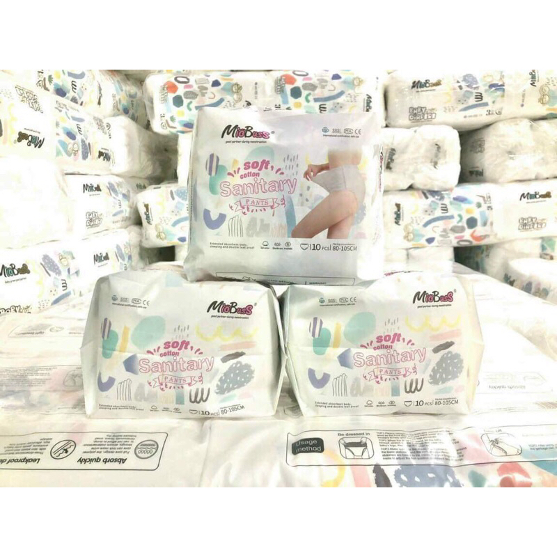 Combo 10 gói Băng vệ sinh dạng quần túi 10 quần (100 Quần bvs)