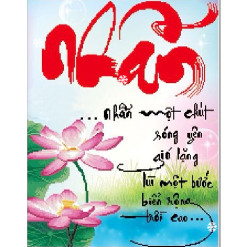 Tranh đính đá toàn bộ 5D tự làm-tranh thư pháp chữ Nhẫn-tranh treo tường