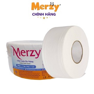 Giấy vệ sinh cuộn lớn merzy 2 lớp, 700g - công nghiệp, siêu tiết kiệm