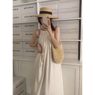 ĐẦM MAXI DÂY DÁNG XOÈ XẾP LY NGỰC