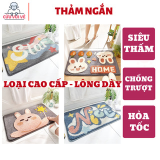 Thảm Chùi Chân Ngắn 40x60cm Để Phòng Tắm Siêu Thấm