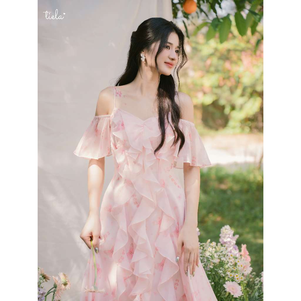 TIELA Đầm váy hoa bèo hồng -Calantha Dress | BigBuy360 - bigbuy360.vn