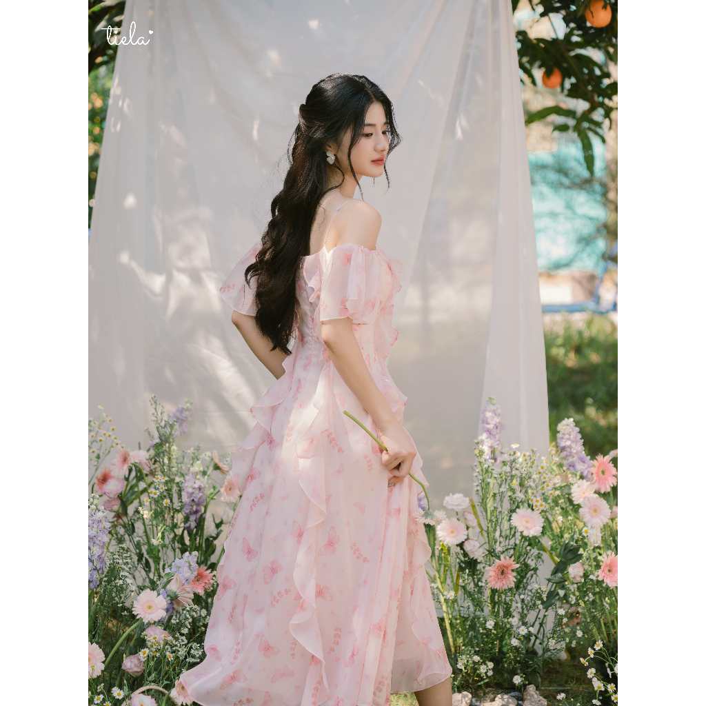 TIELA Đầm váy hoa bèo hồng -Calantha Dress | BigBuy360 - bigbuy360.vn