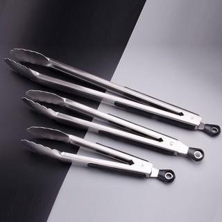 Kẹp thưc ăn, nướng thịt, gắp than bằng inox 430 cao cấp - tay cầm bọc su cách nhiệt