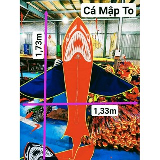 Diều cá mập tặng kèm 100m dây diều và tay cầm
