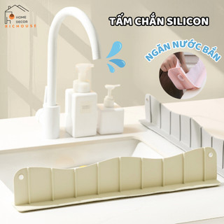 Tấm Chắn Silicon Ngăn Bắn Nước Bồn Rửa Chén, Mặt Hít Silicon Bám Chặt Vào Mặt Bàn Đá Thông Minh, Tránh Bắn Dầu Mỡ