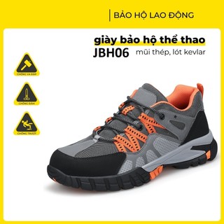 Giày bảo hộ mũi thép,đế kevlar jbh06 giày công trình cao cấp chống va đập và đế lót chống đâm xuyên -