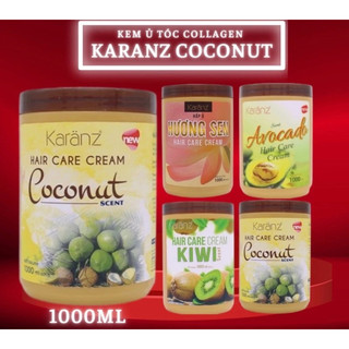 Hấp dầu ủ tóc kazan 1000ml hương sen - bơ - kiwi - dừa