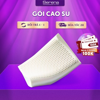 Ruột gối cao su non người lớn serena mattress cao cấp lõi gối lượn sóng nằm ngủ chống đau cổ vai gáy 40x60