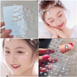 Miếng dán trang điểm hạt tự dính kim cương cho bé người lớn make up biểu diễn đi múa hạt dán mặt
