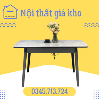 Bàn ăn thông minh, bàn ăn có bếp từ mặt đá ceramic bóng ngồi được 4 ghế 6 ghế