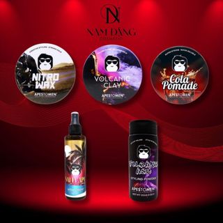 Bộ sản phẩm sáp vuốt tóc nam Apestomen Volcanic Clay, Volcanic Ash, Nitro Wax, Cola Pomade 80g