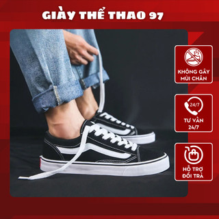 Giày thể thao olđ skool đen trắng cho nam nữ thời trang giá rẻ hoc sinh