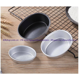 KHUÔN NHÔM OVAL MINI D00 KHUÔN LÀM BÁNH 10 CHIẾC
